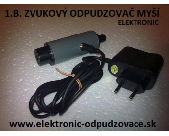 1.B. ZVUKOVÝ ODPUDZOVAČ MYŠÍ NA 230V/12V ADAPTÉR