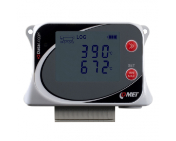 Temperature data logger for 3x thermocouples, 1x external Pt1000 probe and 1x internal sensor