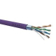 Kabel FTP CAT5e LSOH Dca-s1,d2,a1, 4x kroucený pár, drát, fialový 305m