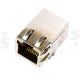 Gniazdo RJ45 z transform. 100 Base-T PoE do PCB kątowe ekranowane LED G/Y