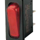 Vypínač kolískový 1-0 SPST 20(4)A 250V čierny/červený podsvietený F6,3