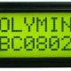 LCM znakový 2x8 STN žlto/zelený, LED podsvietenie